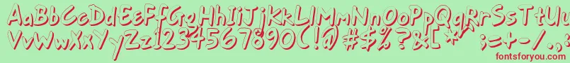 GortFhs Font – Red Fonts on Green Background