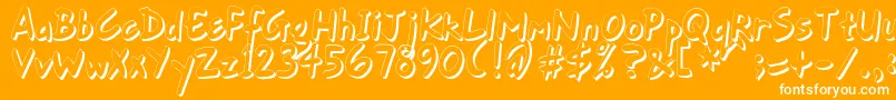 GortFhs Font – White Fonts on Orange Background