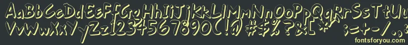 GortFhs Font – Yellow Fonts on Black Background