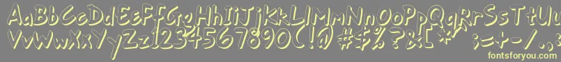 GortFhs Font – Yellow Fonts on Gray Background