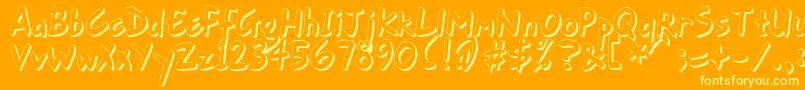 GortFhs Font – Yellow Fonts on Orange Background