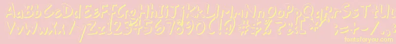 Saiba mais sobre a fonte GortFhs Fonte GortFhs – fontes amarelas em um fundo rosa