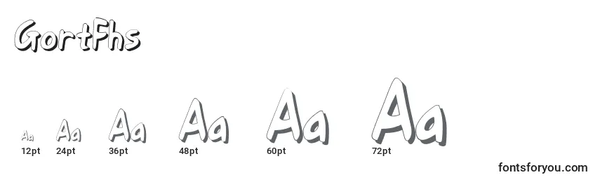 GortFhs Font Sizes