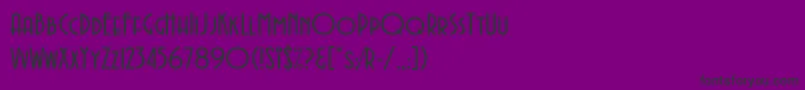 フォントAvenidaLetPlain.1.0 – 紫の背景に黒い文字