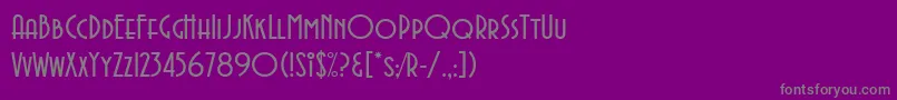 フォントAvenidaLetPlain.1.0 – 紫の背景に灰色の文字