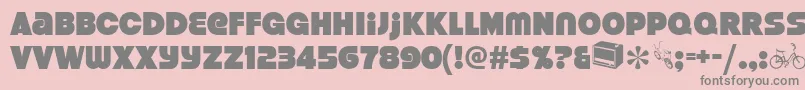 Strenuous Font – Gray Fonts on Pink Background