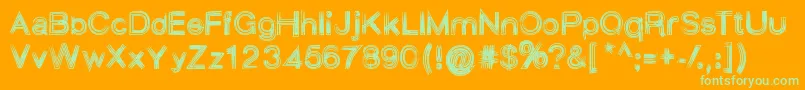 Aesthetica Font – Green Fonts on Orange Background