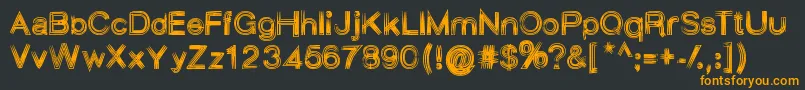 Aesthetica Font – Orange Fonts on Black Background
