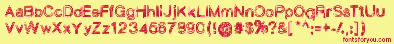 Aesthetica Font – Red Fonts on Yellow Background