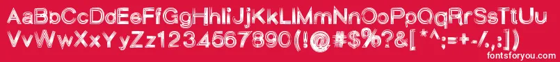 Aesthetica Font – White Fonts on Red Background