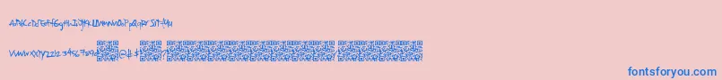 Specialcase Font – Blue Fonts on Pink Background