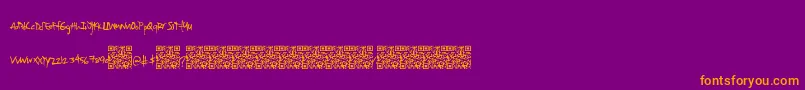 Specialcase Font – Orange Fonts on Purple Background