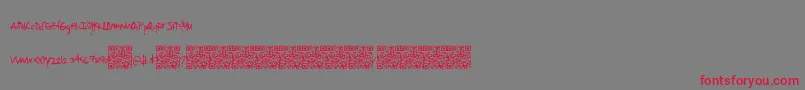 フォントSpecialcase – 赤い文字の灰色の背景