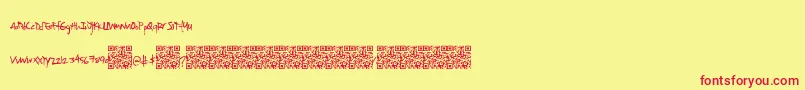 Specialcase Font – Red Fonts on Yellow Background