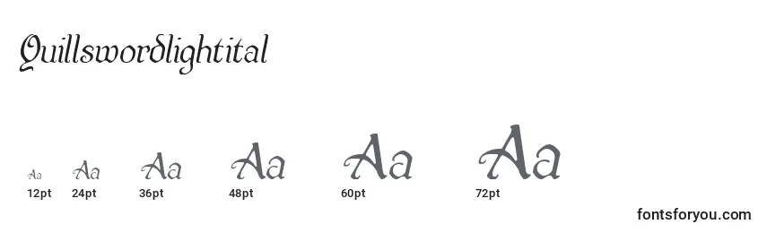 Quillswordlightital Font Sizes