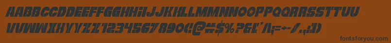 Freedomfightercondital Font – Black Fonts on Brown Background