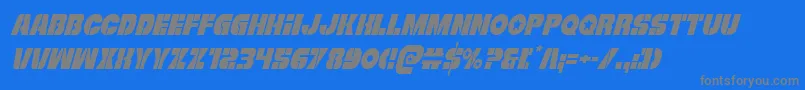 Freedomfightercondital Font – Gray Fonts on Blue Background
