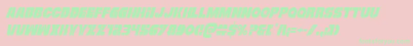 Freedomfightercondital Font – Green Fonts on Pink Background
