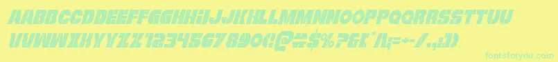 fuente Freedomfightercondital – Fuentes Verdes Sobre Fondo Amarillo