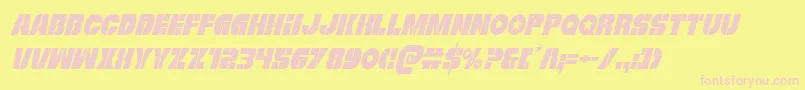 Freedomfightercondital Font – Pink Fonts on Yellow Background