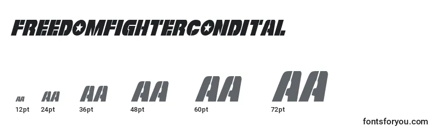 Freedomfightercondital Font Sizes