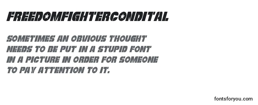 Review of the Freedomfightercondital Font