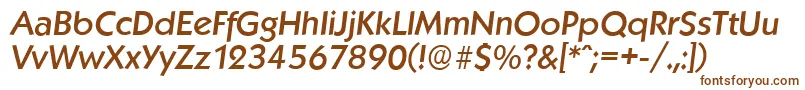 KoblenzserialMediumItalic Font – Brown Fonts on White Background