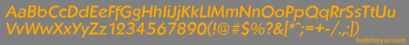 KoblenzserialMediumItalic Font – Orange Fonts on Gray Background