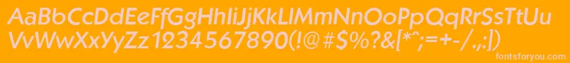 KoblenzserialMediumItalic Font – Pink Fonts on Orange Background