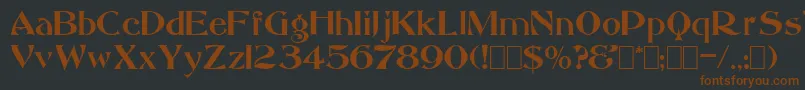 Шрифт Saccule – коричневые шрифты на чёрном фоне