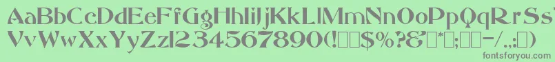 Шрифт Saccule – серые шрифты на зелёном фоне