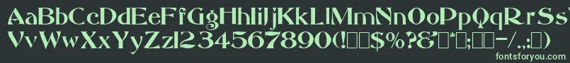 Saccule-fontti – vihreät fontit mustalla taustalla