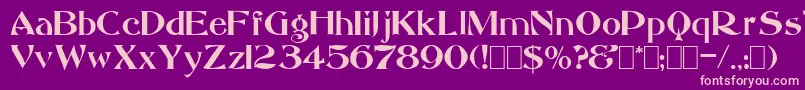 フォントSaccule – 紫の背景にピンクのフォント