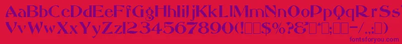 Шрифт Saccule – фиолетовые шрифты на красном фоне