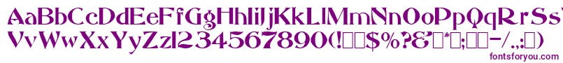 Шрифт Saccule – фиолетовые шрифты