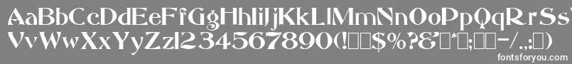 Saccule-fontti – valkoiset fontit harmaalla taustalla