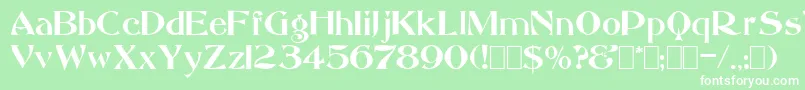 Saccule Font – White Fonts on Green Background