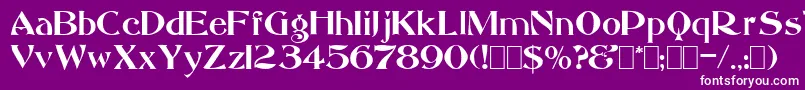フォントSaccule – 紫の背景に白い文字