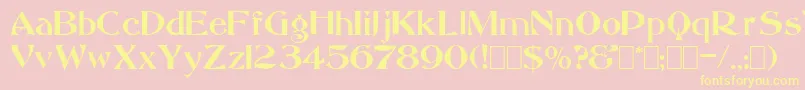 Saccule Font – Yellow Fonts on Pink Background