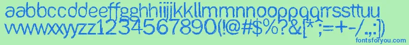 Ank Font – Blue Fonts on Green Background