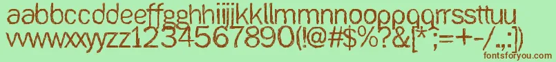 Ank Font – Brown Fonts on Green Background