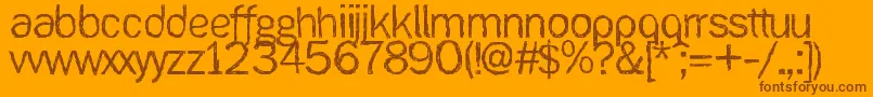 Ank Font – Brown Fonts on Orange Background
