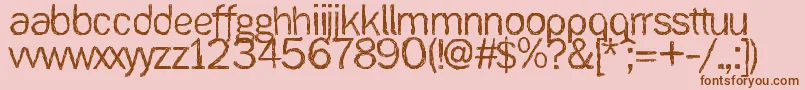 Ank Font – Brown Fonts on Pink Background