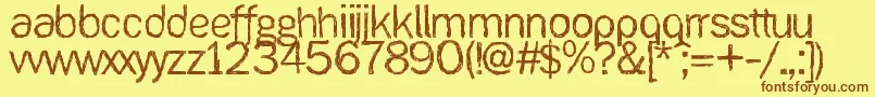 Ank Font – Brown Fonts on Yellow Background