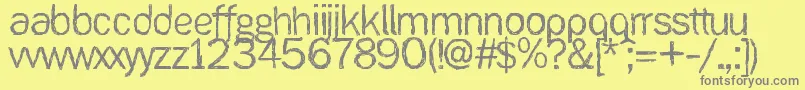 Ank Font – Gray Fonts on Yellow Background