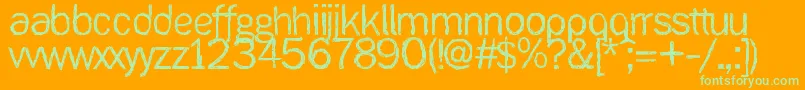 Ank Font – Green Fonts on Orange Background