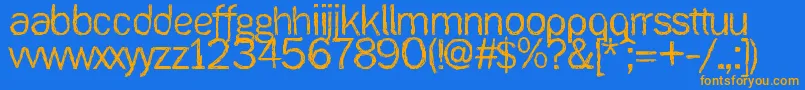 Ank Font – Orange Fonts on Blue Background