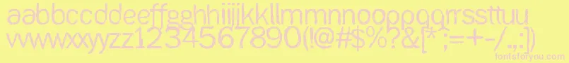 Ank Font – Pink Fonts on Yellow Background