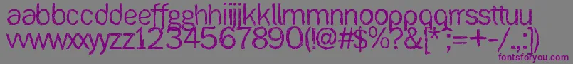 Ank-fontti – violetit fontit harmaalla taustalla