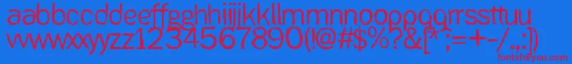 Шрифт Ank – красные шрифты на синем фоне